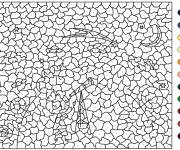 Coloriage Enfants qui aiment les &eacute;toiles num&eacute;rot&eacute;