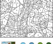 Coloriage Girafe en couleur