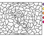 Coloriage hippocampe magique