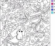 Coloriage Illustration de Noel magique en num&eacute;ro