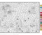 Coloriage L'ile tropical num&eacute;rot&eacute;