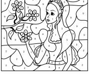 Coloriage La belle princesse magique par num&eacute;ro