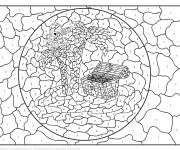 Coloriage Le tr&eacute;sor des pirates par num&eacute;ro