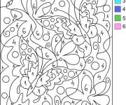 Coloriage et dessins gratuit Magique pour adulte Des papillons virevoltent à imprimer