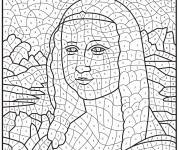 Coloriage Mona Lisa Magique pour adultes