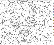 Coloriage Montgolfi&egrave;re magique par num&eacute;ro