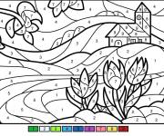 Coloriage Paysage de la colline Magique pour adultes