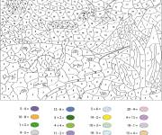 Coloriage Paysage de la nature magique addition