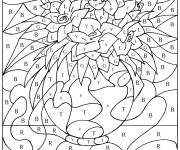 Coloriage Vase de fleurs par num&eacute;ro en ligne