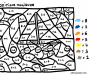 Coloriage et dessins gratuit Additions magiques le navire à imprimer