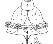 Coloriage La robe de cendrillon magique cp maternelle