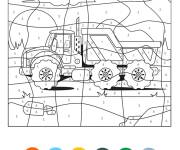 Coloriage Magique CE1 un camion benne