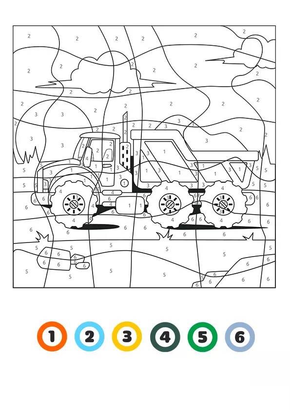 Coloriage et dessins gratuits Magique CE1 un camion benne à imprimer
