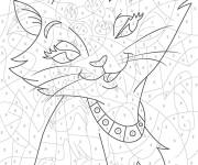 Coloriage Magique chat cp maternelle