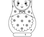 Coloriage Magique cp de poup&eacute;e matriochka