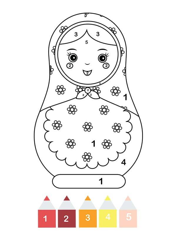 Coloriage et dessins gratuits Magique cp de poupée matriochka à imprimer