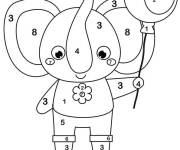 Coloriage Magique cp maternelle &eacute;l&eacute;phant