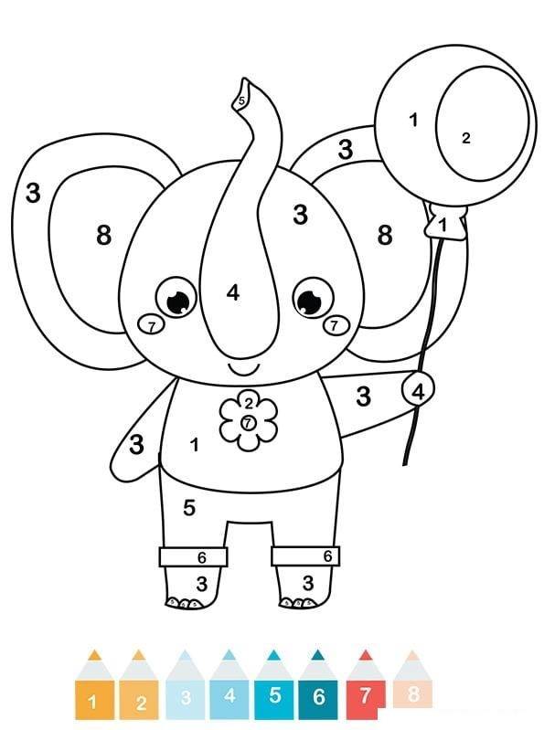 Coloriage et dessins gratuits Magique cp maternelle éléphant à imprimer