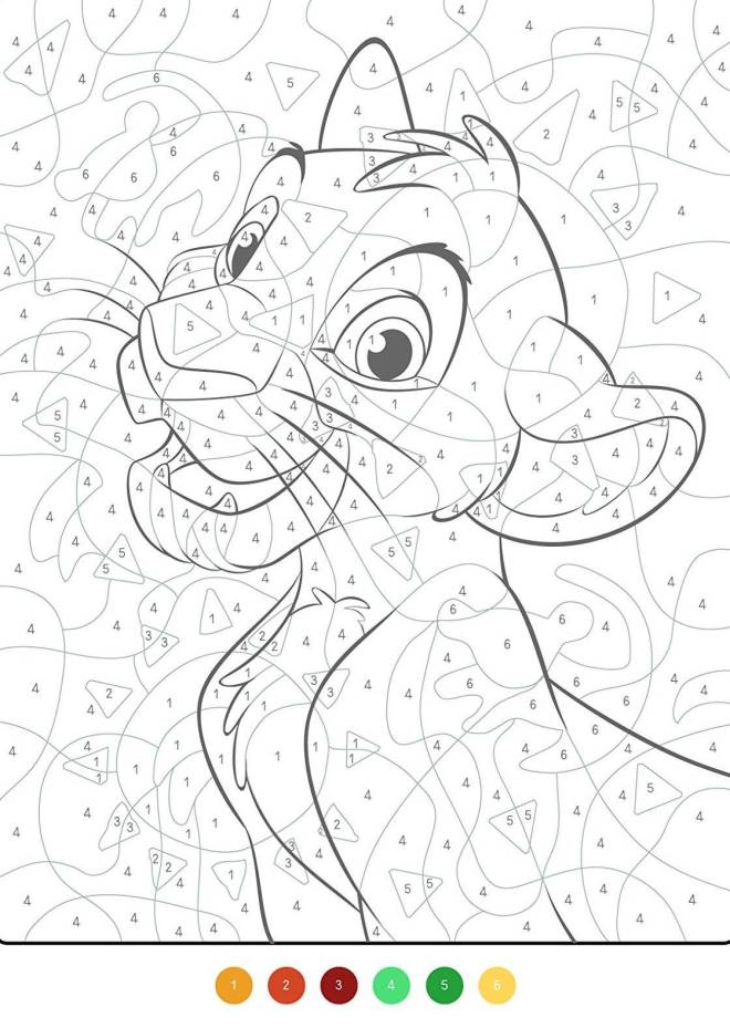 Coloriage et dessins gratuits Magique le Roi Lion de Disney à imprimer