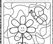 Coloriage Magique une fleur