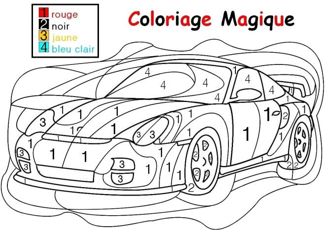 Coloriage et dessins gratuits Magique voiture de course maternelle à imprimer
