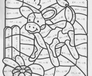 Coloriage Magiques Boeuf Addition