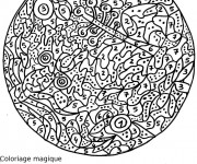 Coloriage Magiques Chiffres Mandala