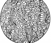 Coloriage Magiques Mandala en couleur