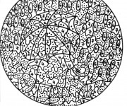 Coloriage Nombres Magiques mandala