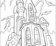 Coloriage Ch&acirc;teau qui donne des frissons