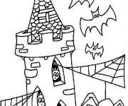 Coloriage les monstres apparaissent du tour hant&eacute;