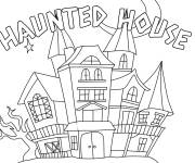 Coloriage Maison Hant&eacute;e de dessin anim&eacute;