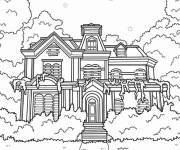 Coloriage Maison hant&eacute;e de la s&eacute;rie Stranger Things