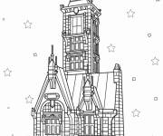Coloriage Maison hant&eacute;e Lego
