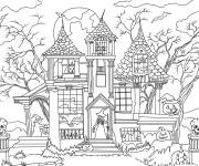 Coloriage Maison hant&eacute;e th&eacute;rapeutique