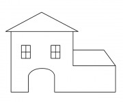 Coloriage Maison Simple en Ligne