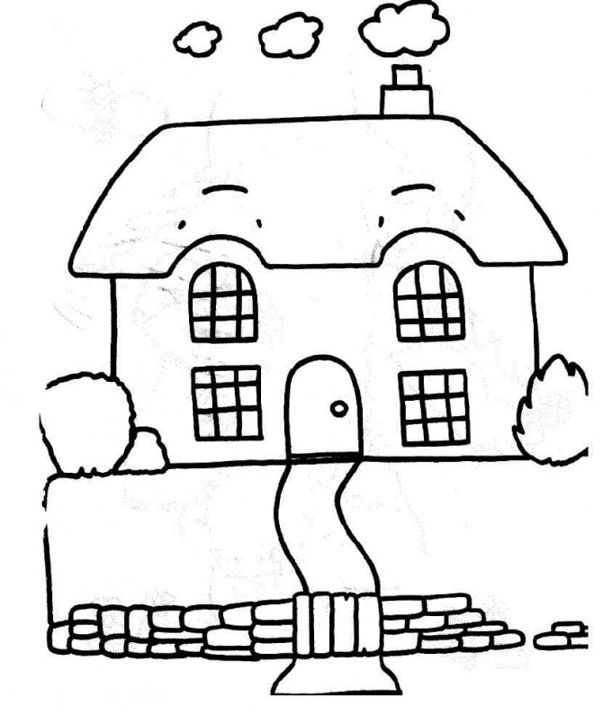 Coloriage Maison Simple Maternelle