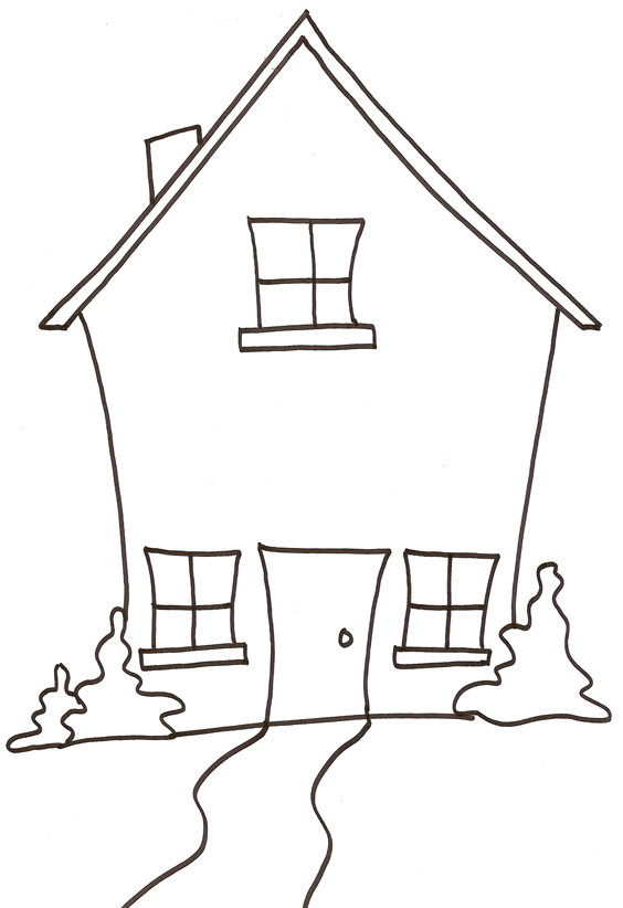  Coloriage  Maison  facile  dessin  gratuit  imprimer