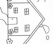 Coloriage et dessins gratuit Maison très simple à imprimer