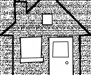 Coloriage et dessins gratuit Maison vecteur à imprimer