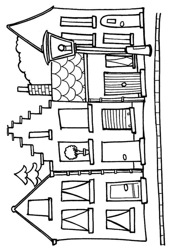 Coloriage Maisons gratuit à imprimer liste 20 à 40