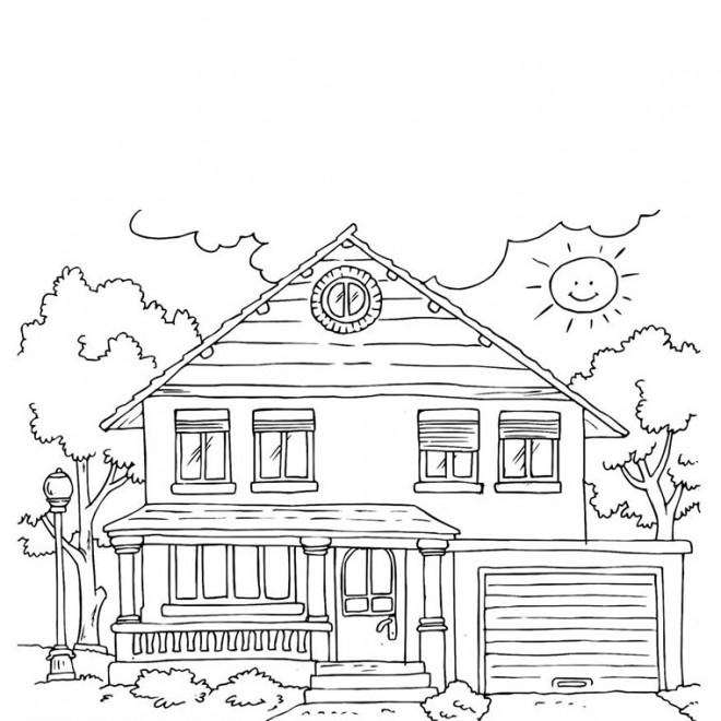 Coloriage Maisons 45 dessin gratuit à imprimer