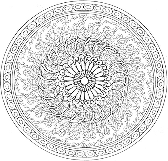 Coloriage Mandala Difficile Couleur Dessin Gratuit à Imprimer