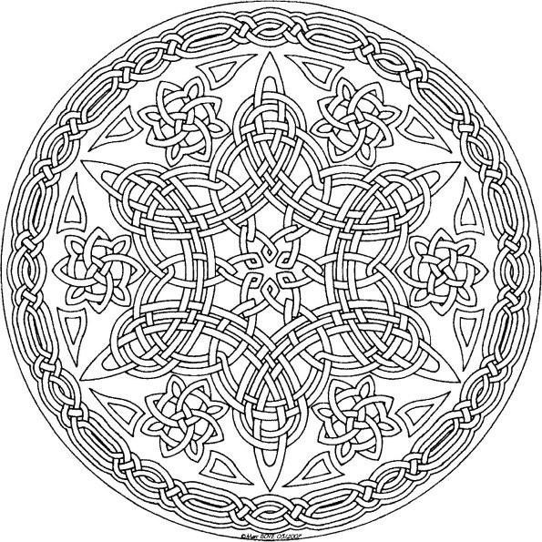 Coloriage Mandala Difficile 13 dessin gratuit à imprimer mandala difficile 13