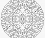 Coloriage et dessins gratuit Mandala Difficile angulaire à imprimer