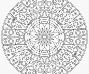 Coloriage et dessins gratuit Mandala Difficile angulaire à imprimer