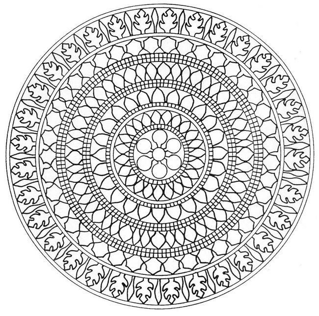 Coloriage Mandala Difficile Asiatique Dessin Gratuit à Imprimer