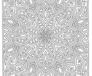 Coloriage Mandala en couleur pour les adultes