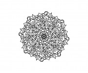 Coloriage et dessins gratuit Mandala Marguerite à imprimer