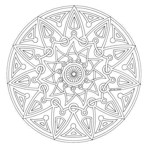 Coloriage Adulte anti-stress en ligne dessin gratuit à imprimer